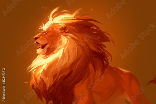 Laughing Lion. Generative AI