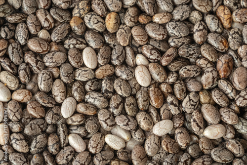Close-up of chia seeds