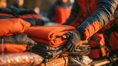Local Volunteers Providing Shelter Supplies to Families