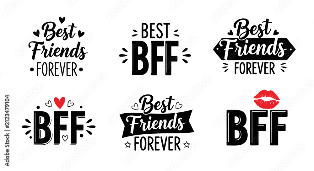 Fototapeta premium Set of six unique vector illustrations featuring a variety of creative graphic design elements, artistic icons, and modern shapes isolated on a clean white background.