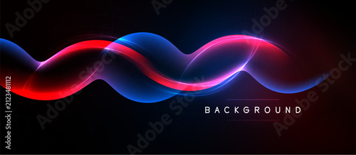 Abstract flowing ribbons, v...