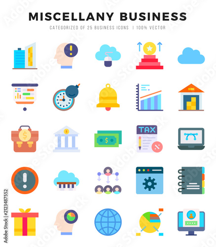 Foto icons set. Miscellany Business for web. app. vector illustration.