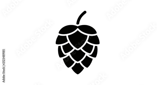 Vector illustration of hop cone icon on a transparent background