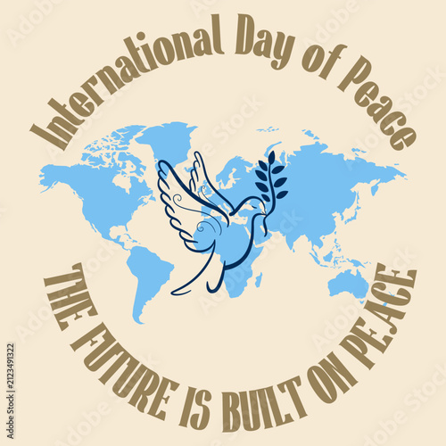 International Day of Peace Globe Dove Design