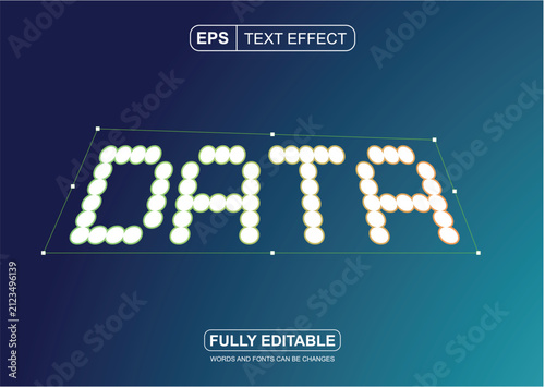 Data with Green path - Editable Font