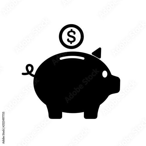 Vector piggy bank icon 