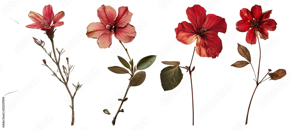Obraz premium PNG Vintage floral botanical illustration on transparent background