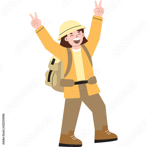 Hiking Illustration