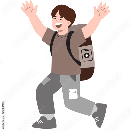 Hiking Illustration
