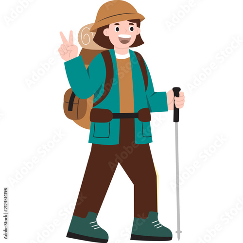 Hiking Illustration