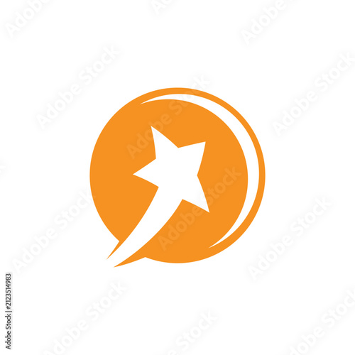 Abstract Circular Star Path logo and symbol design