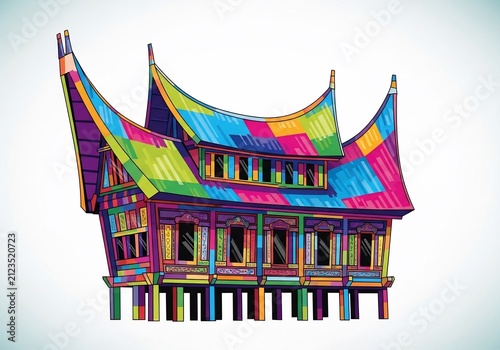 Prismatic Pagoda: A Whimsical Vision
