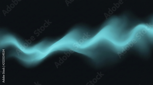 Abstract cyan neon light wave effect on dark background with abstract background wallpaper