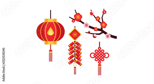 Red Chinese New Year Decorations.