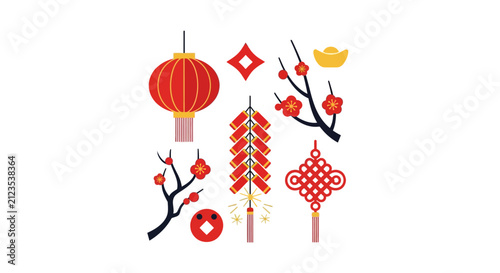 Red Chinese New Year Decorations.