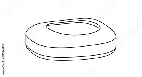 Simple black line drawing washer.