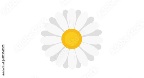 Simple Yellow Flower Icon Graphic.