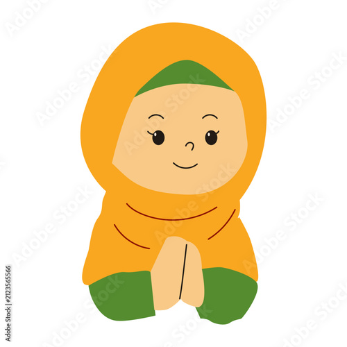 Ramadan Girl Character.