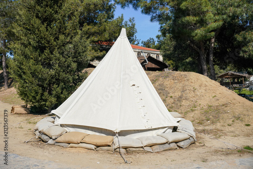 Canvastavla Tent in Alcitepe 1915 Red Crescent Hospital Museum in Gallipoli, Canakkale, Turk