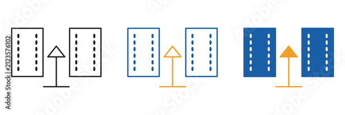 Portfolio Comparison Discrepancy Alert Icon Set Outline Two-Tone Glyph