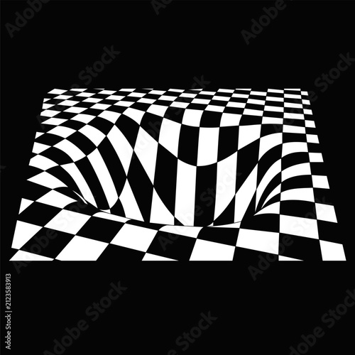 Optical illusion vector illustration
