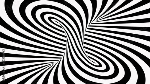 Quadro su tela Optical illusion vector illustration