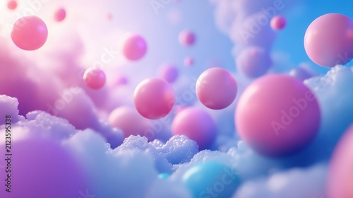 fadzm2 Ultra-photorealistic Dense Bubbles in Soft Clouds Background