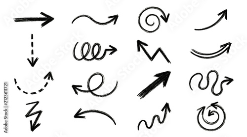 Doodle Arrows Collection: Hand Drawn Directional Symbols and Icons