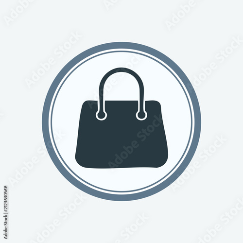 Handbag in Circle Isolated