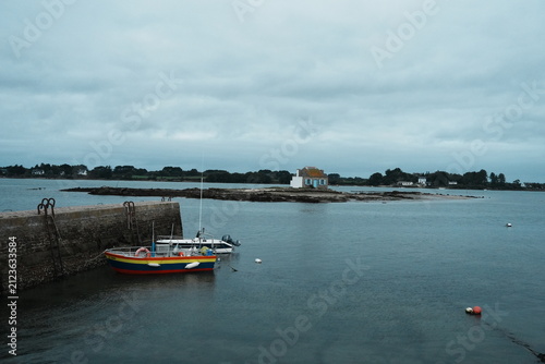Cuadro en lienzo Matin à Saint-Cado dans le Morbihan située dans la rivière d'Étel, sur la commun