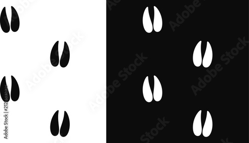 Deer footprints vector 