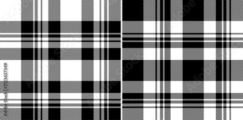 plaid tartan seamless repeat pattern. This is black white  checkered plaid vector illustration. Design for decorative,wallpaper,shirts,clothing,wrapping,textile,fabric,texture
