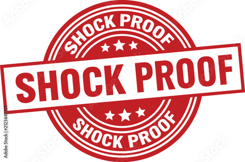 Stamp vector icon shockproof label seal mark with shockproof