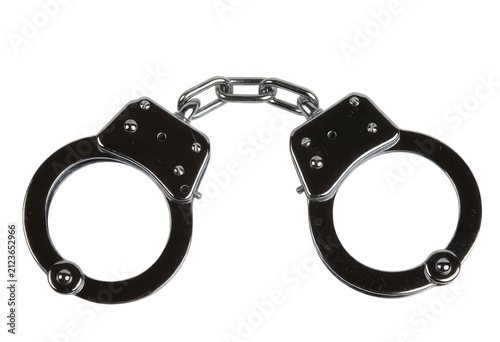 Metal Handcuffs Isolated Transparent Background