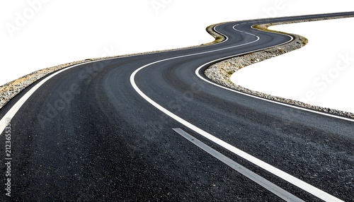Aerial view of a winding mountain road with a car.