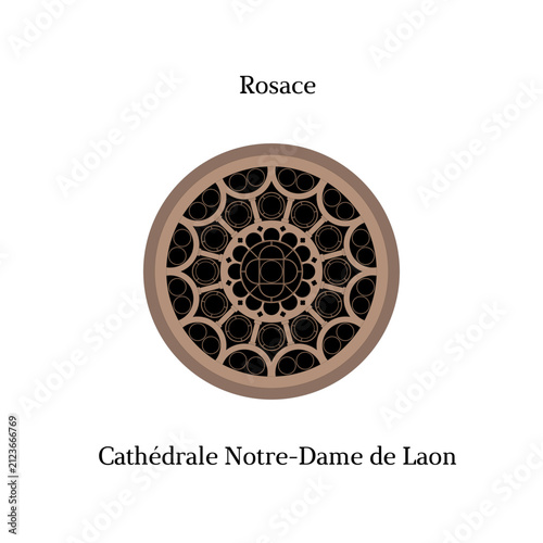 Rosace de la Cathédrale Notre-Dame de Laon, France