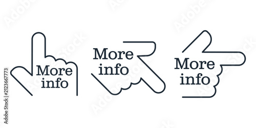 Pointing hand cursors with 