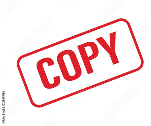 Red COPY rubber stamp icon vector illustration isolated on white background
