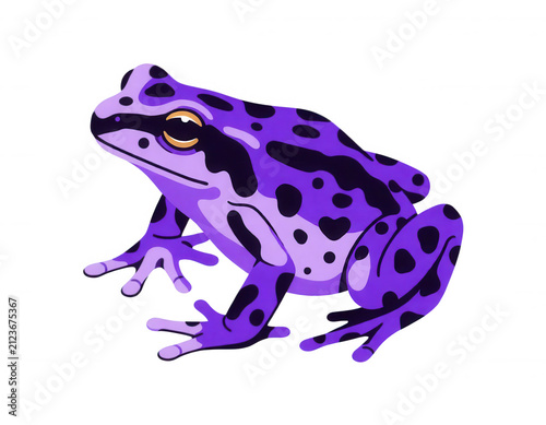Purple Spotted Frog Isolated Transparent Background