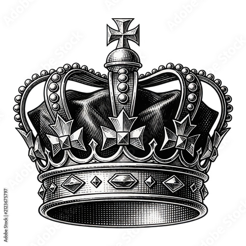 Royal Crown Vector Illustration Transparent Background