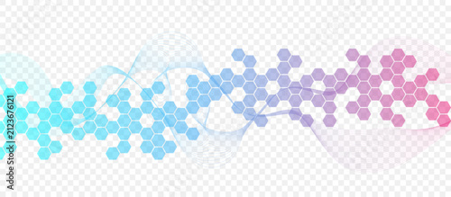 Bild auf Leinwand Health care abstract background with hexagons, lines and dots