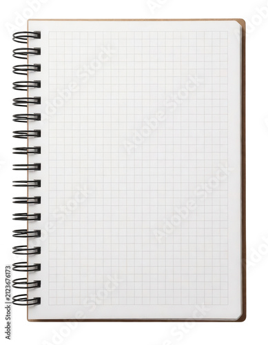 Spiral Notebook Grid Page Transparent Background