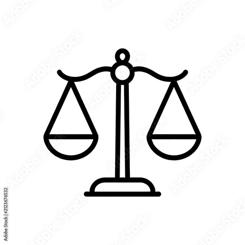 White Line Scale Icon Transparent Background