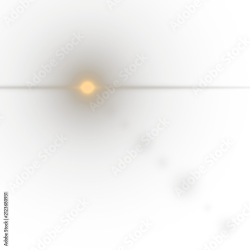 A bright lens flare effect against a transparent background