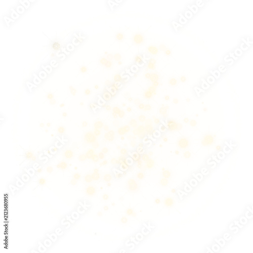 Golden dust particles scattered in a cluster