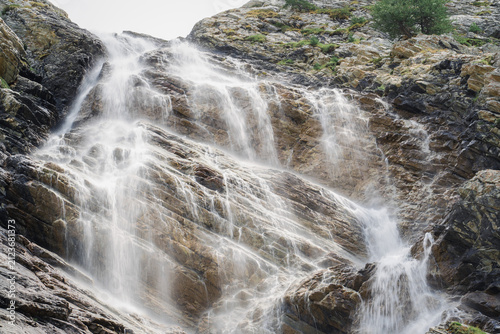 Waterfall near Rifugio Scarfiotti in the Rochemolles Valley, above Bardonecchia, Italian Alps.