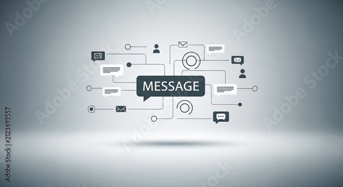 Digital Message Network Connecting People and Ideas.