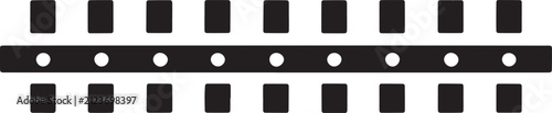 Railroad track icon, train tracks pattern, train rail segment, railway path division, rail link