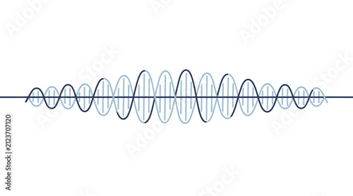 Abstract representation of sound waves and frequency modulation.