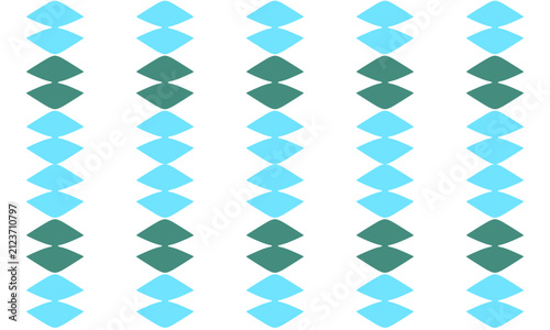 light blue and green diamond in vertical strip repeat pattern, replete image, design for fabric printing
